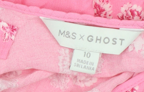 Marks and Spencer Pink Floral Midi Slip Dress