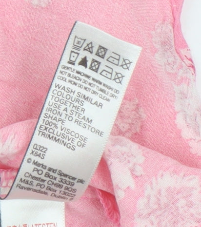 Marks and Spencer Pink Floral Midi Slip Dress