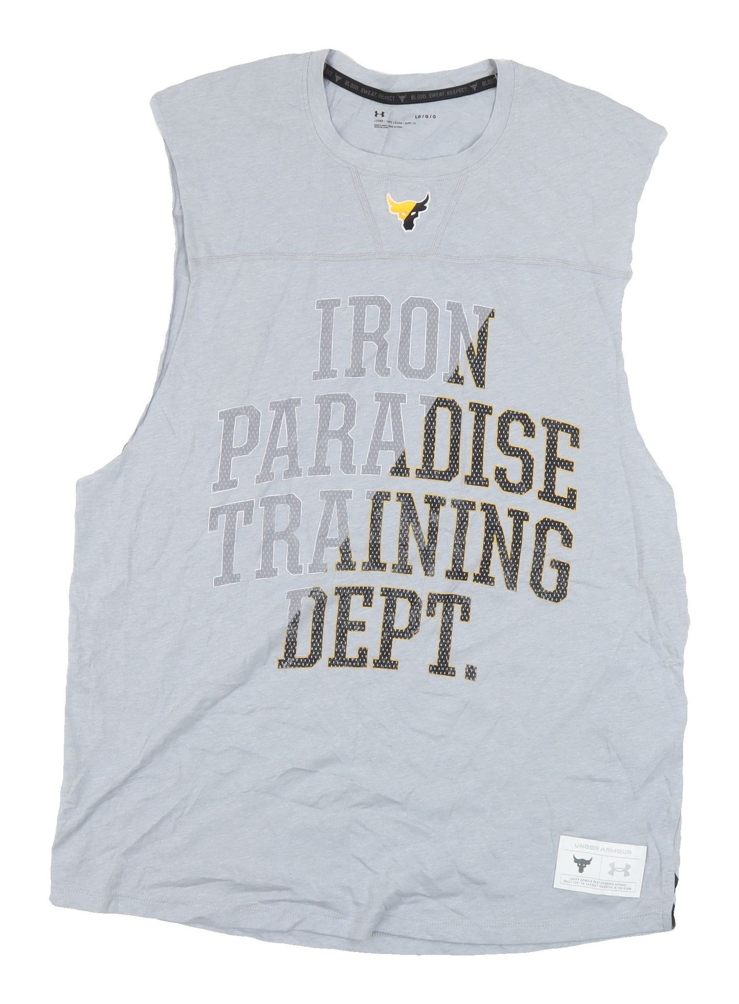 Under Armour Men's Grey Sleeveless Graphic T-Shirt L