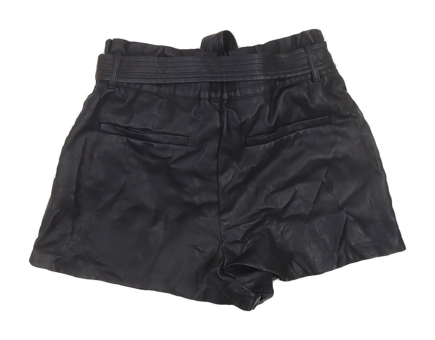 Zara Women's Black Belted Bermuda Shorts, Size S