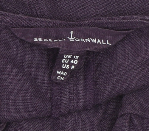 Seasalt Cornwall Purple A-Line Midi Dress Size 12