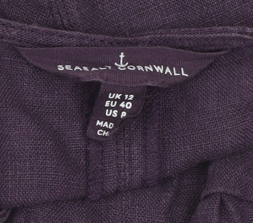 Seasalt Cornwall Purple A-Line Midi Dress Size 12