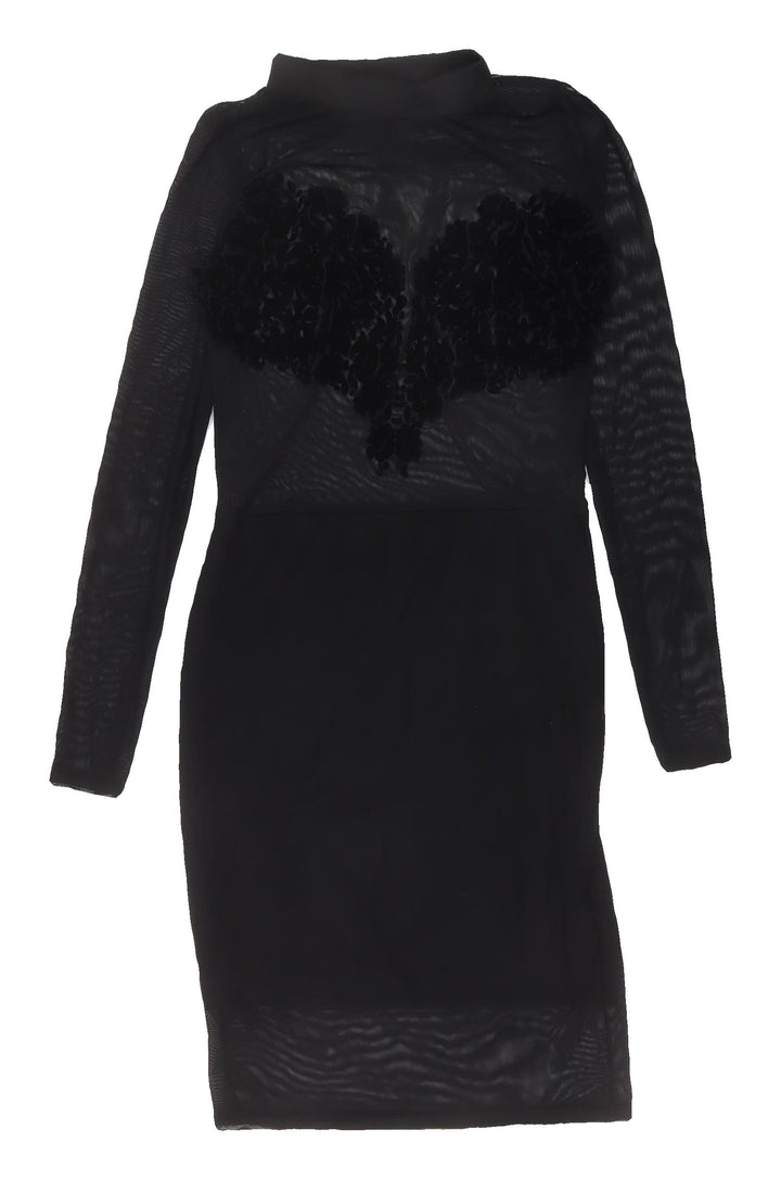 Ayanapa Black Bodycon Dress Women Size 8 Knee Length
