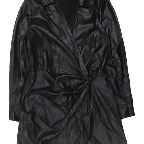 Zara Women's Black Collared Jacket Dress S