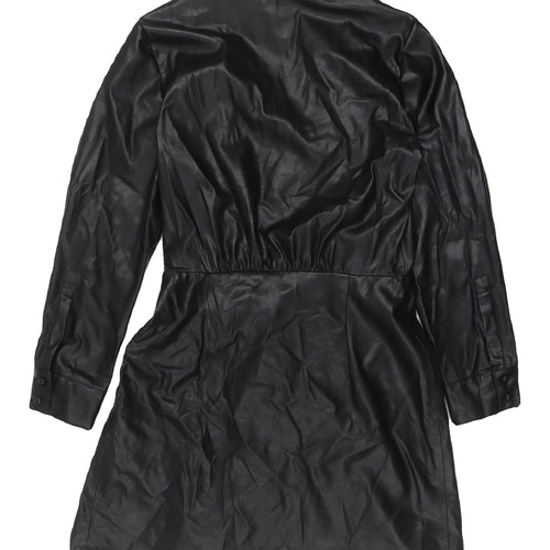 Zara Women's Black Collared Jacket Dress S