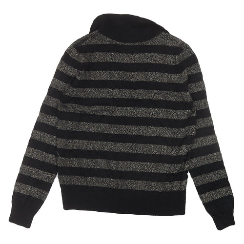 Marks and Spencer Women's Black Striped Jumper Size S