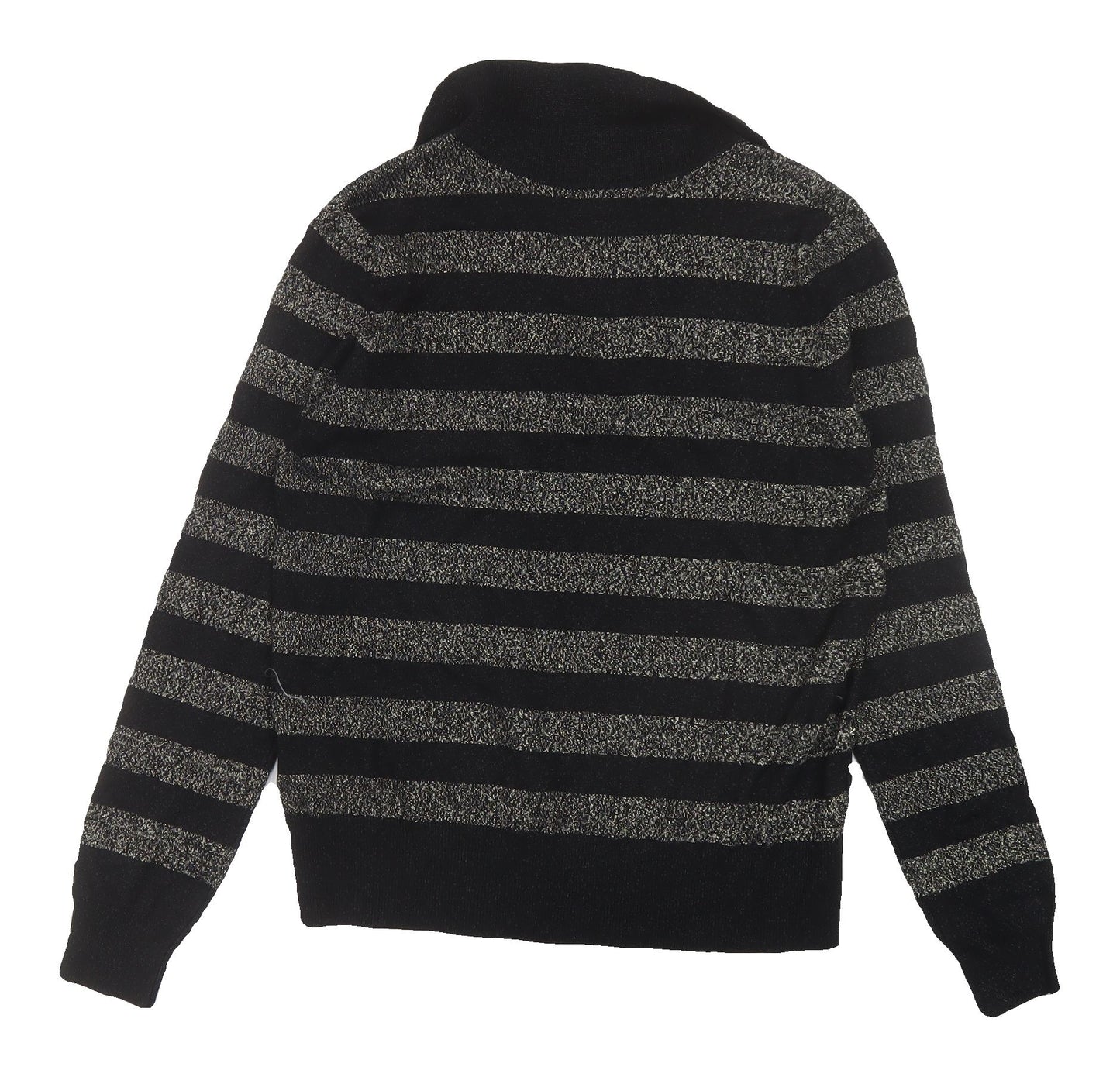 Marks and Spencer Women's Black Striped Jumper Size S