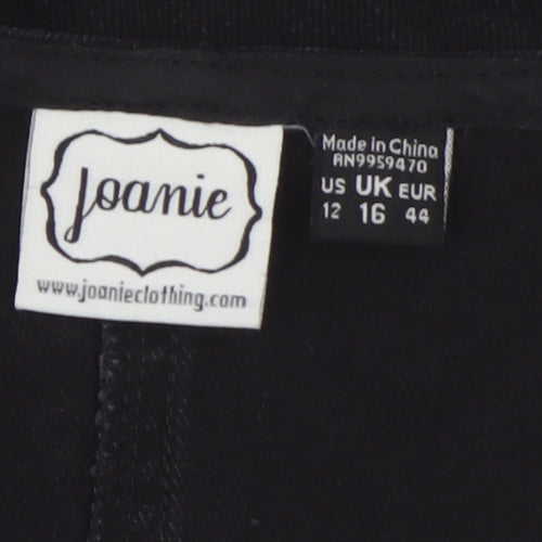 Joanie Women's Black Cotton Shift Dress Size 16