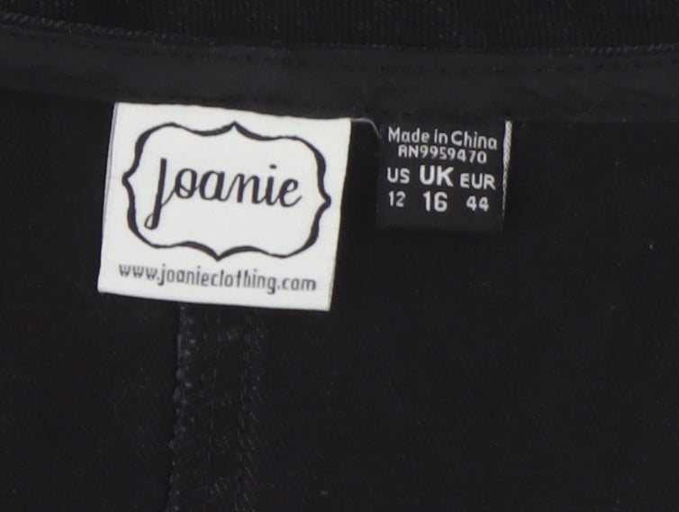 Joanie Women's Black Cotton Shift Dress Size 16