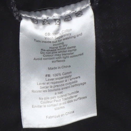 Joanie Women's Black Cotton Shift Dress Size 16