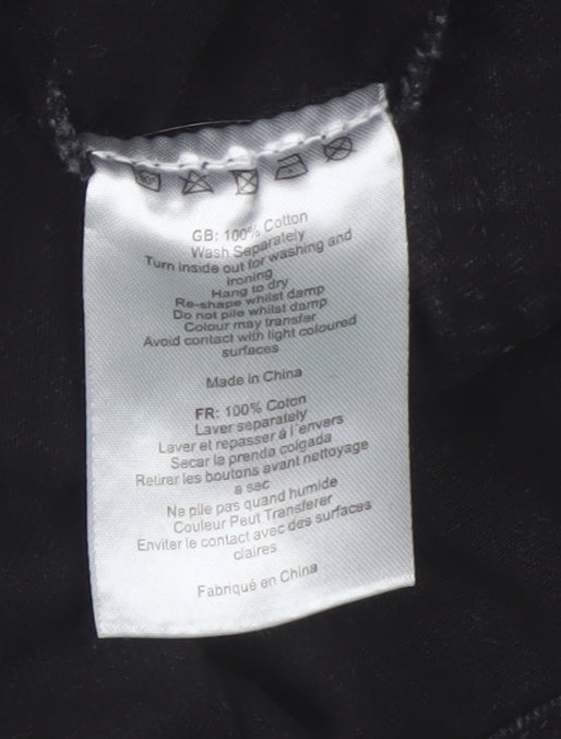 Joanie Women's Black Cotton Shift Dress Size 16