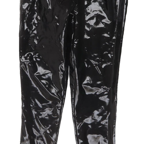 Rebellion Black Coated Joggers for Women Size 4
