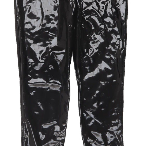 Rebellion Black Coated Joggers for Women Size 4