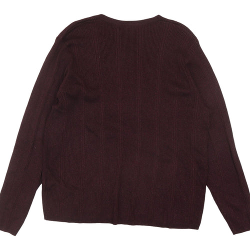 Marks and Spencer Women's Brown V-Neck Pullover
