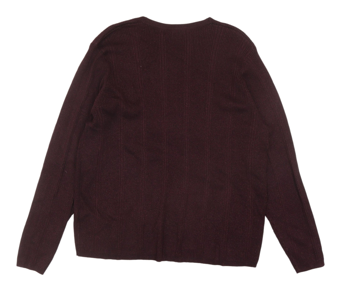 Marks and Spencer Women's Brown V-Neck Pullover
