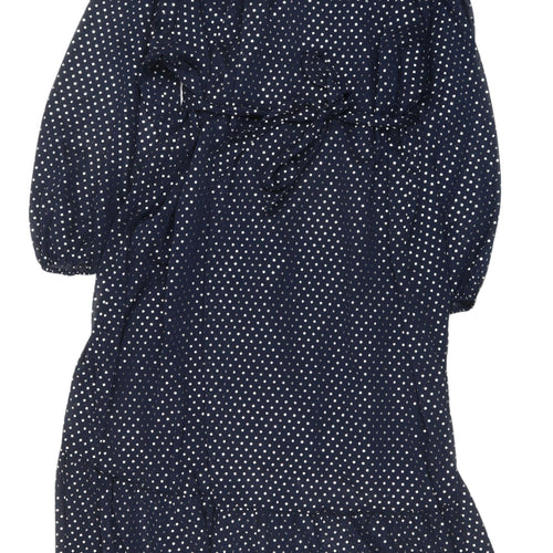 Marks and Spencer Women's Blue Polka Dot A-Line Dress