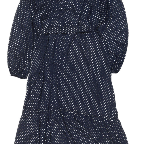 Marks and Spencer Women's Blue Polka Dot A-Line Dress