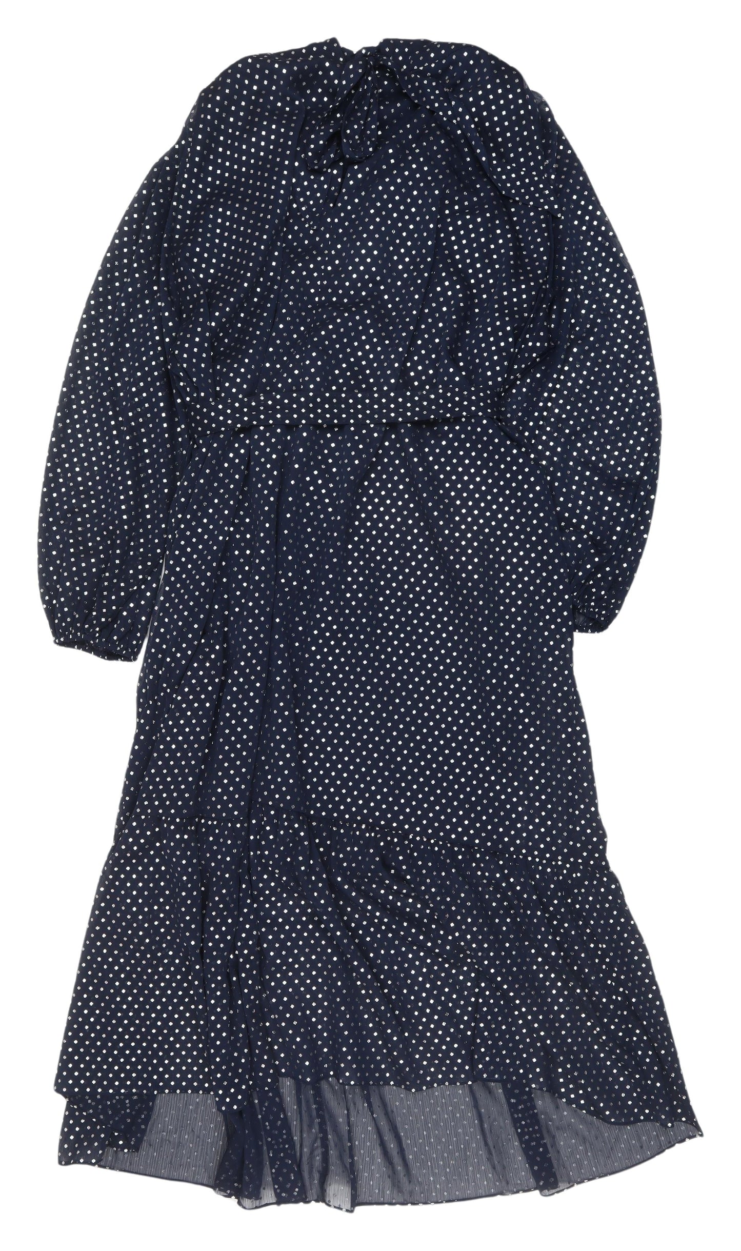 Marks and Spencer Women's Blue Polka Dot A-Line Dress