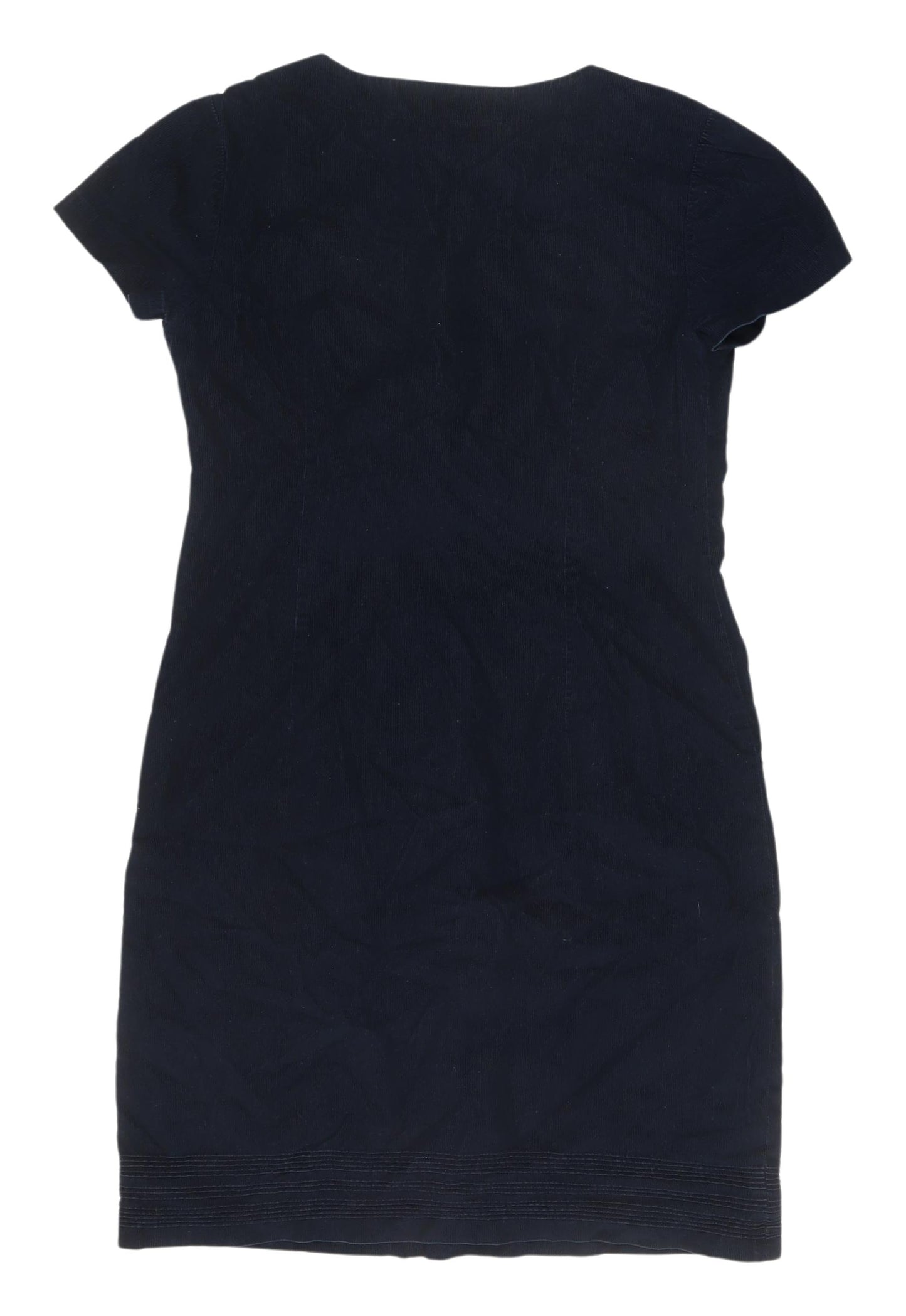 Boden Women's Navy Shift Dress UK 10 Cotton Short Sleeve