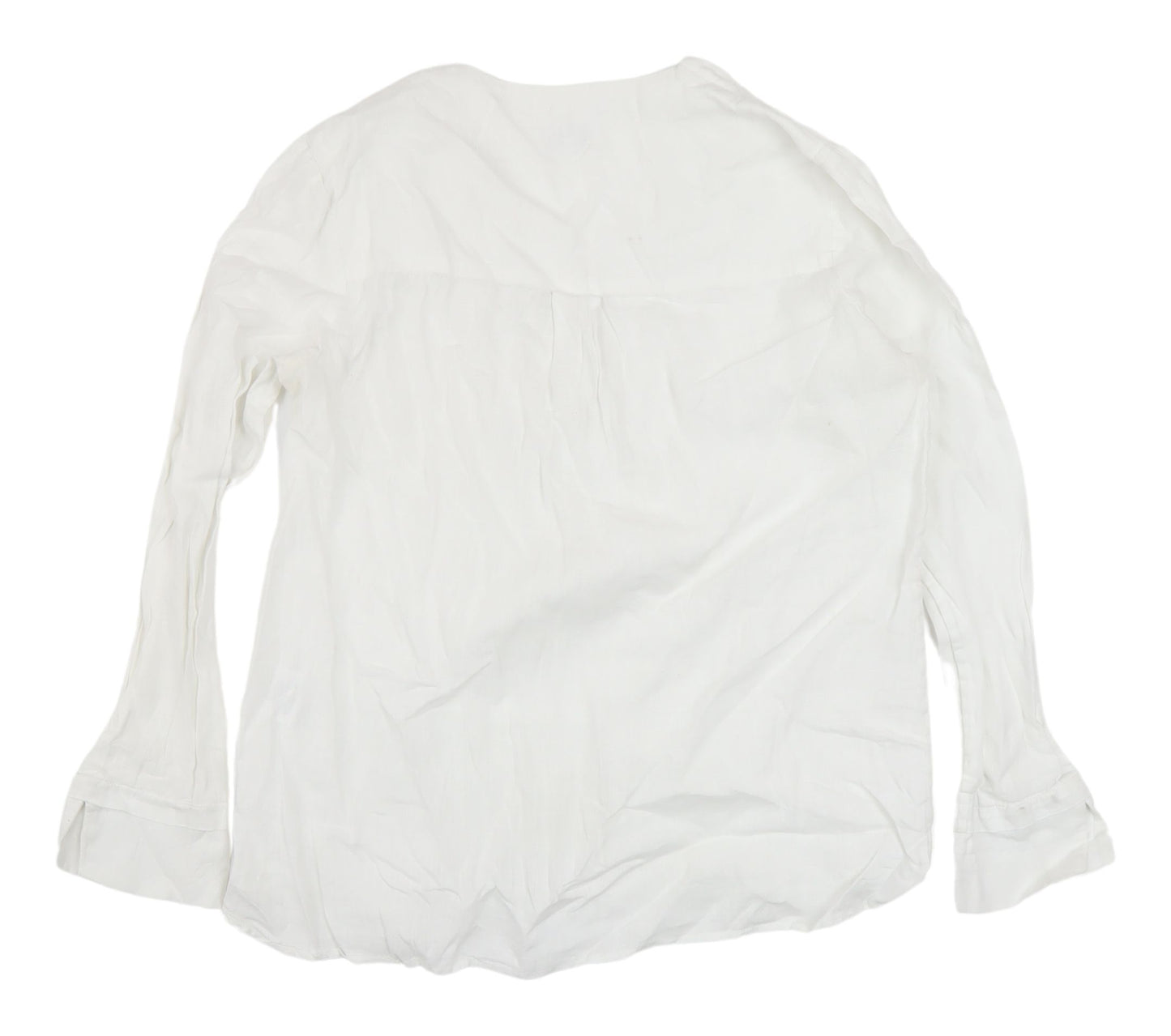 Jaeger Women's White Linen Blouse Size 12