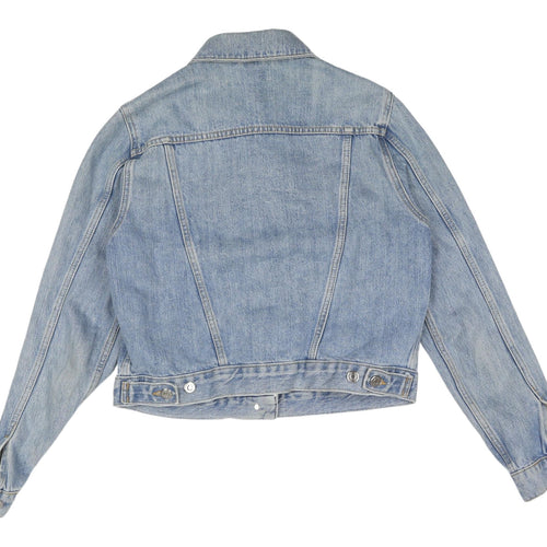 Topshop Women's Blue Denim Cropped Jacket Size 10