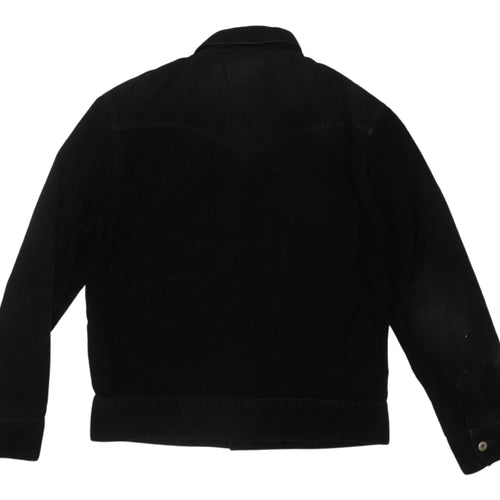 John Men's Black Cotton Corduroy Jacket M