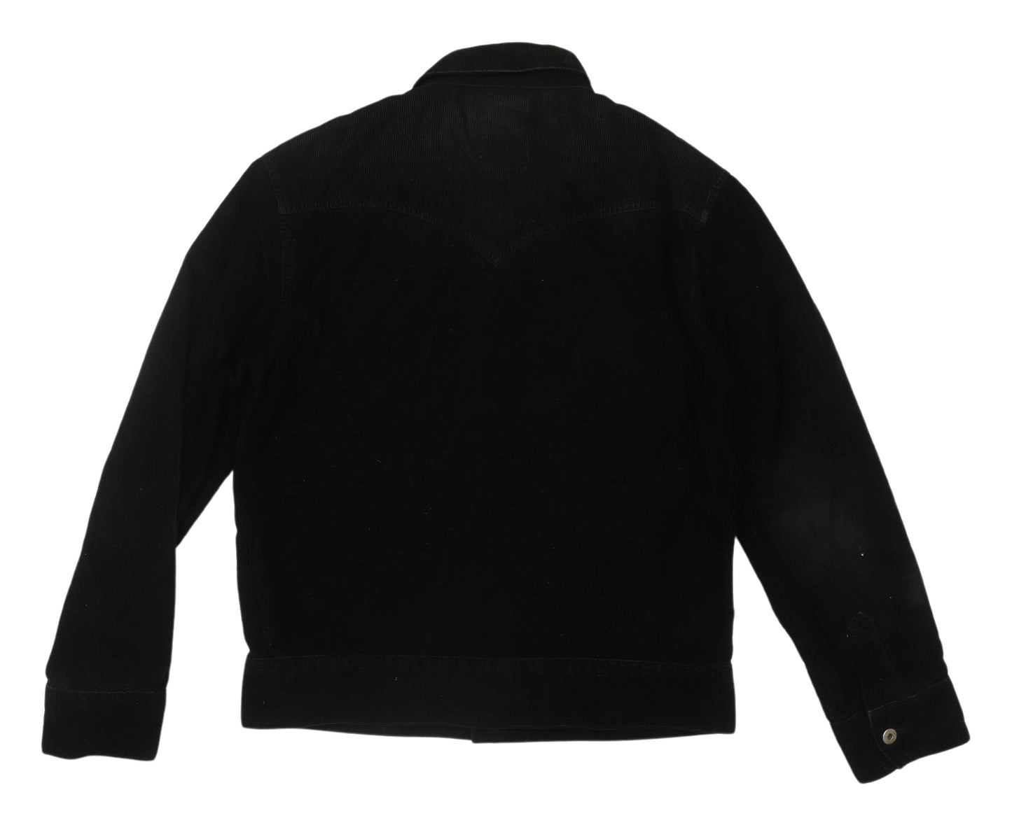 John Men's Black Cotton Corduroy Jacket M