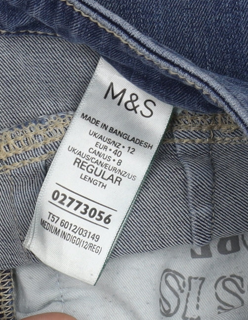 Marks & Spencer Women's Blue Straight Jeans Size 12