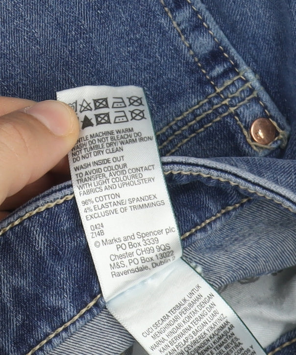 Marks & Spencer Women's Blue Straight Jeans Size 12