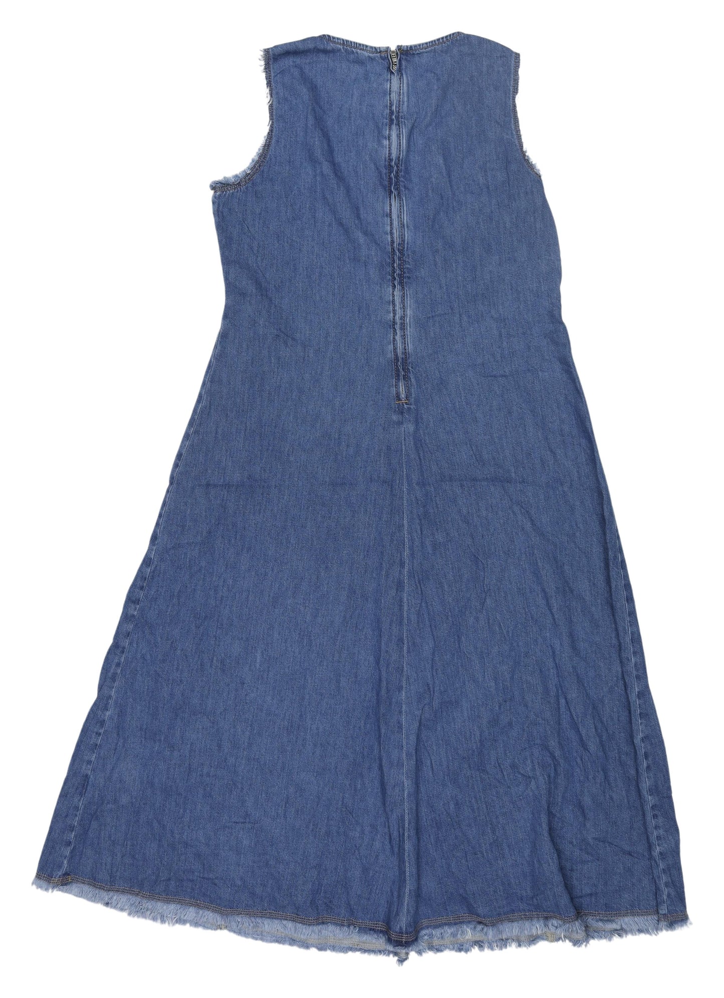 Marks and Spencer A-Line Blue Denim Dress, Size 14