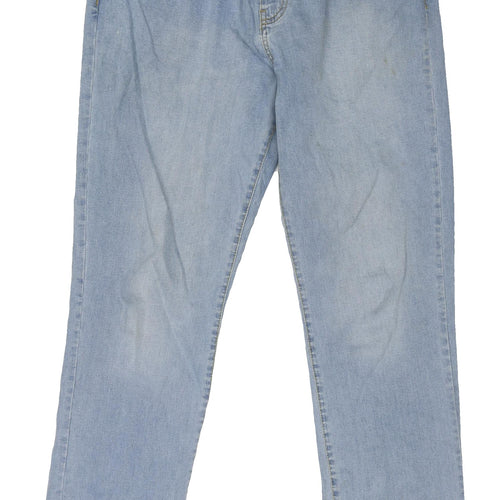 Re: Men's Blue Straight Jeans, Size 34, Light Wash