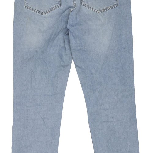 Re: Men's Blue Straight Jeans, Size 34, Light Wash