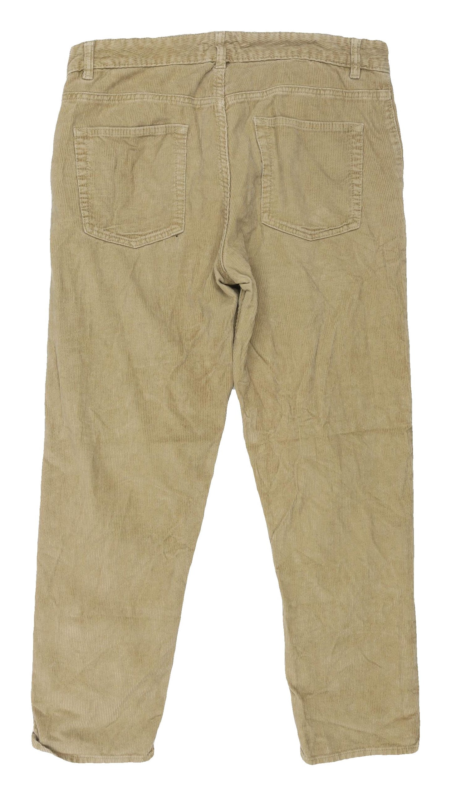 New Look Men's Beige Chino Trousers, Size 34, Corduroy