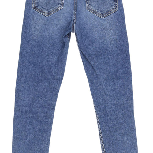 Topshop Women's Blue Skinny Jeans, Size 28, Regular Fit