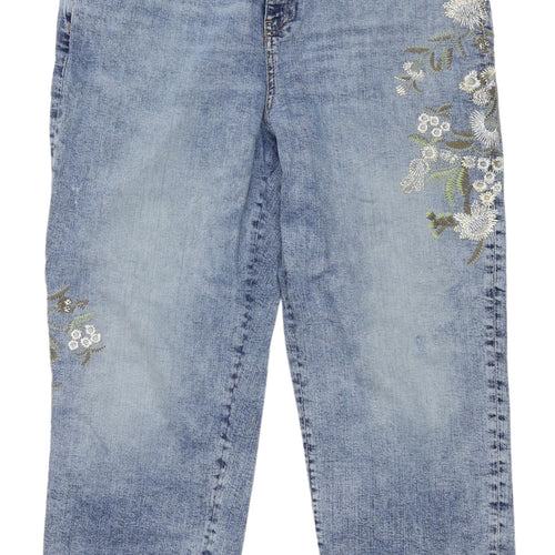 Marks and Spencer Women's Blue Boyfriend Jeans Size 16