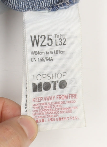 Topshop Women's Blue Straight Jeans Size 25