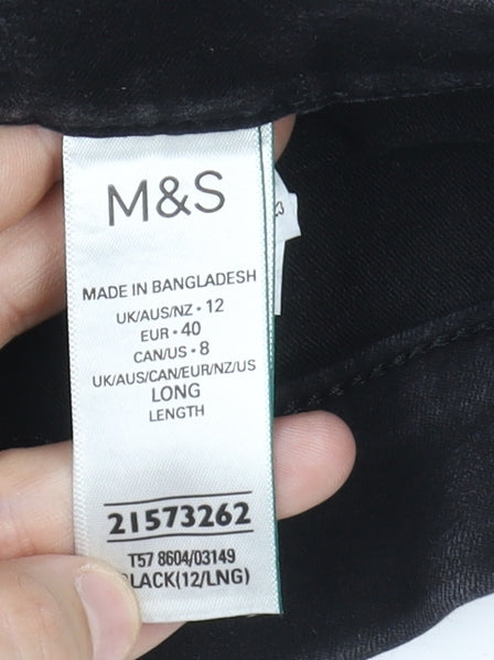 Marks and Spencer Black Slim Jeggings for Women Size 12