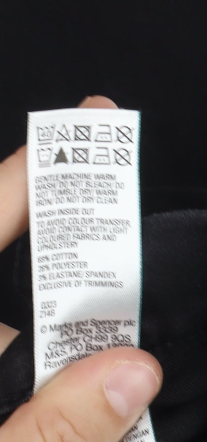Marks and Spencer Black Slim Jeggings for Women Size 12