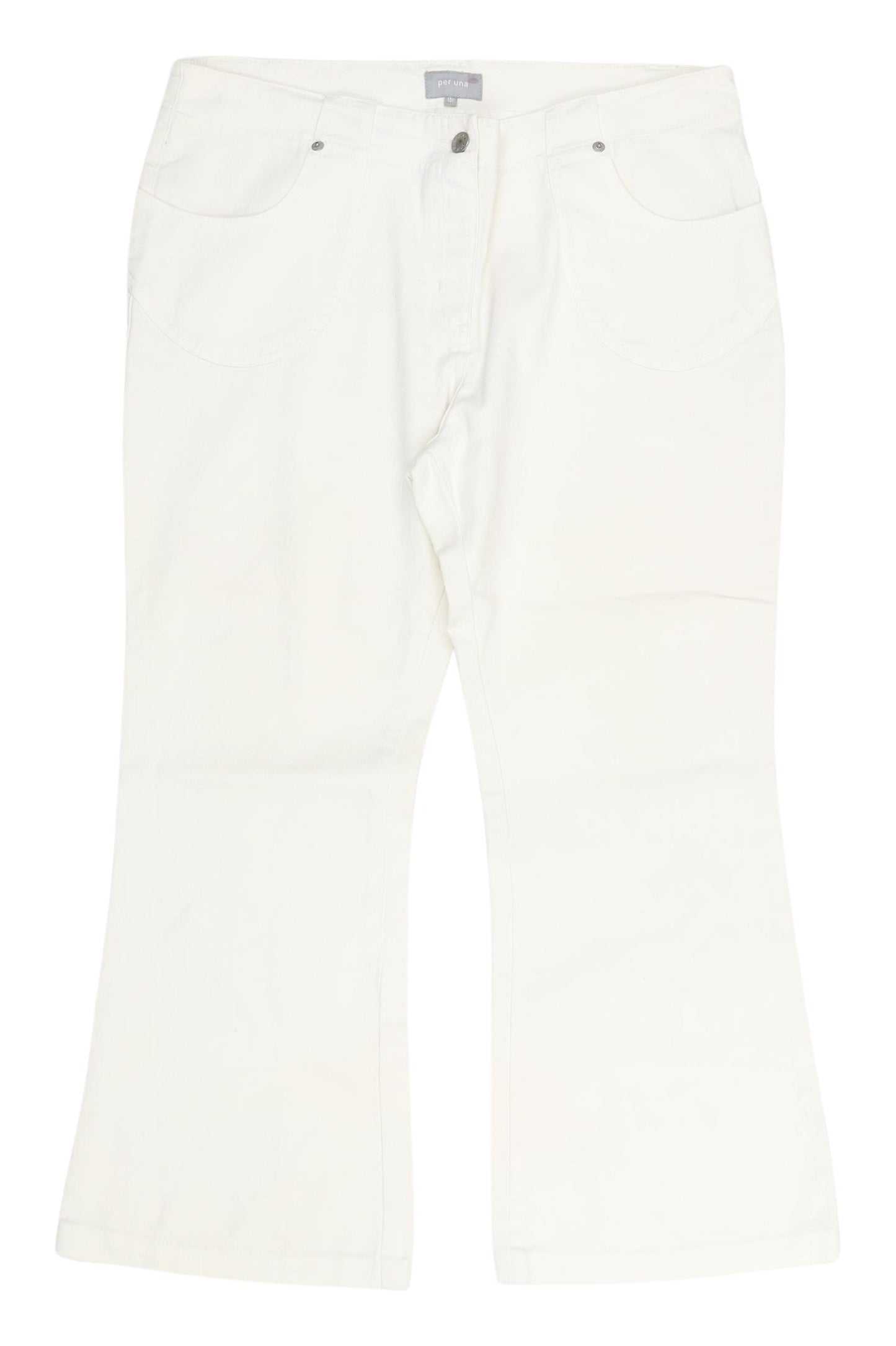 Marks and Spencer Women's White Flared Jeans Size 18