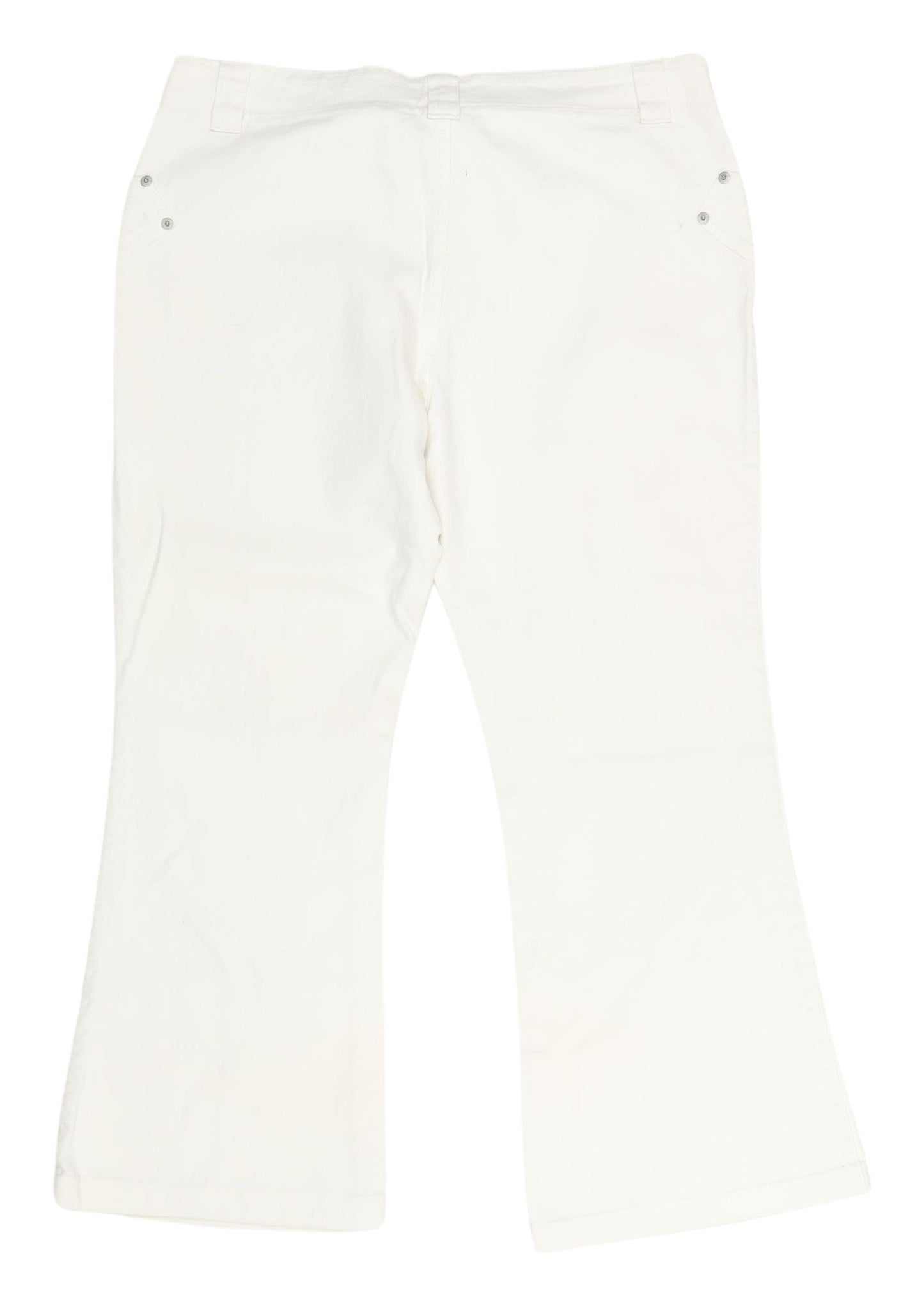 Marks and Spencer Women's White Flared Jeans Size 18