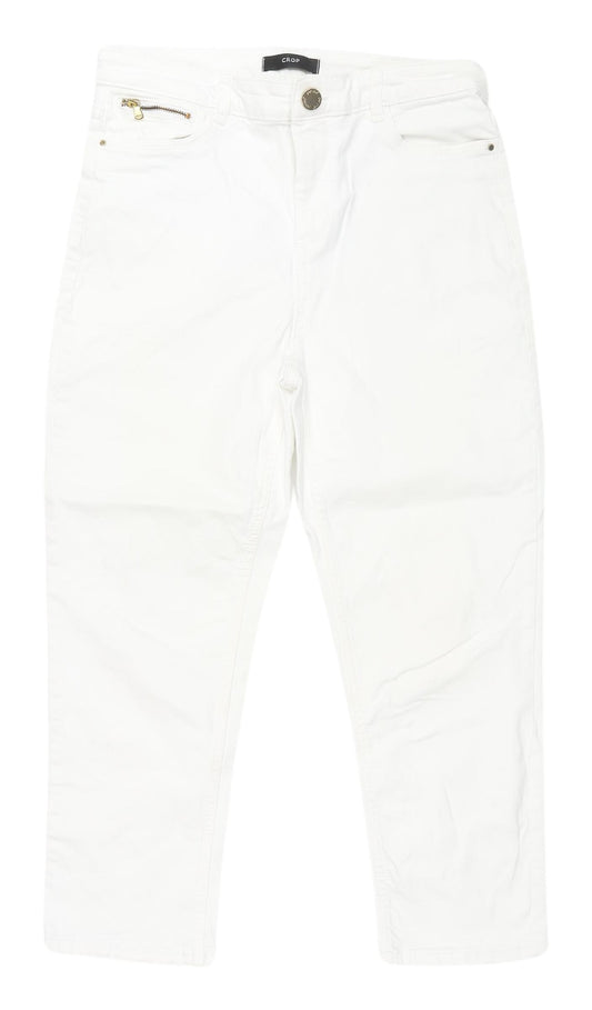 Marks and Spencer Women's White Cropped Jeans