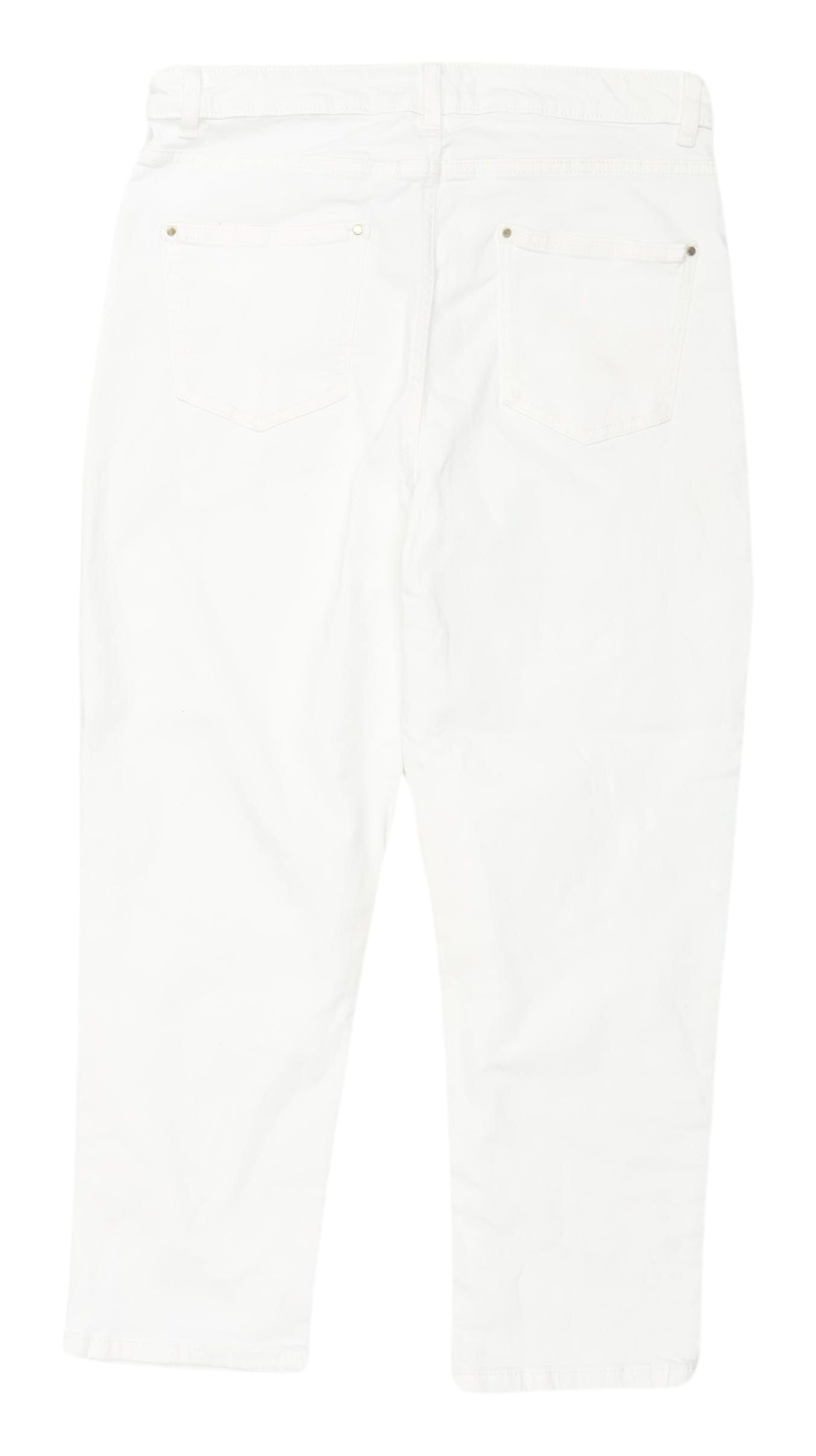 Marks and Spencer Women's White Cropped Jeans