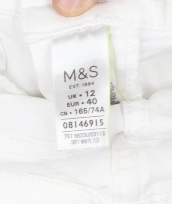 Marks and Spencer Women's White Cropped Jeans