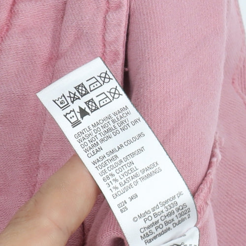 Marks and Spencer Women's Pink Denim Jacket Size 14