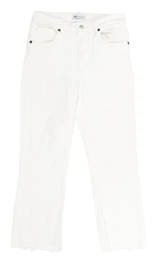 Zara Women's White Straight Jeans Size 12