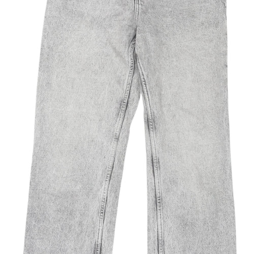 Bershka Women's Grey Straight Jeans Size 10