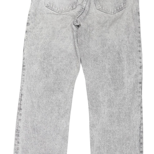 Bershka Women's Grey Straight Jeans Size 10