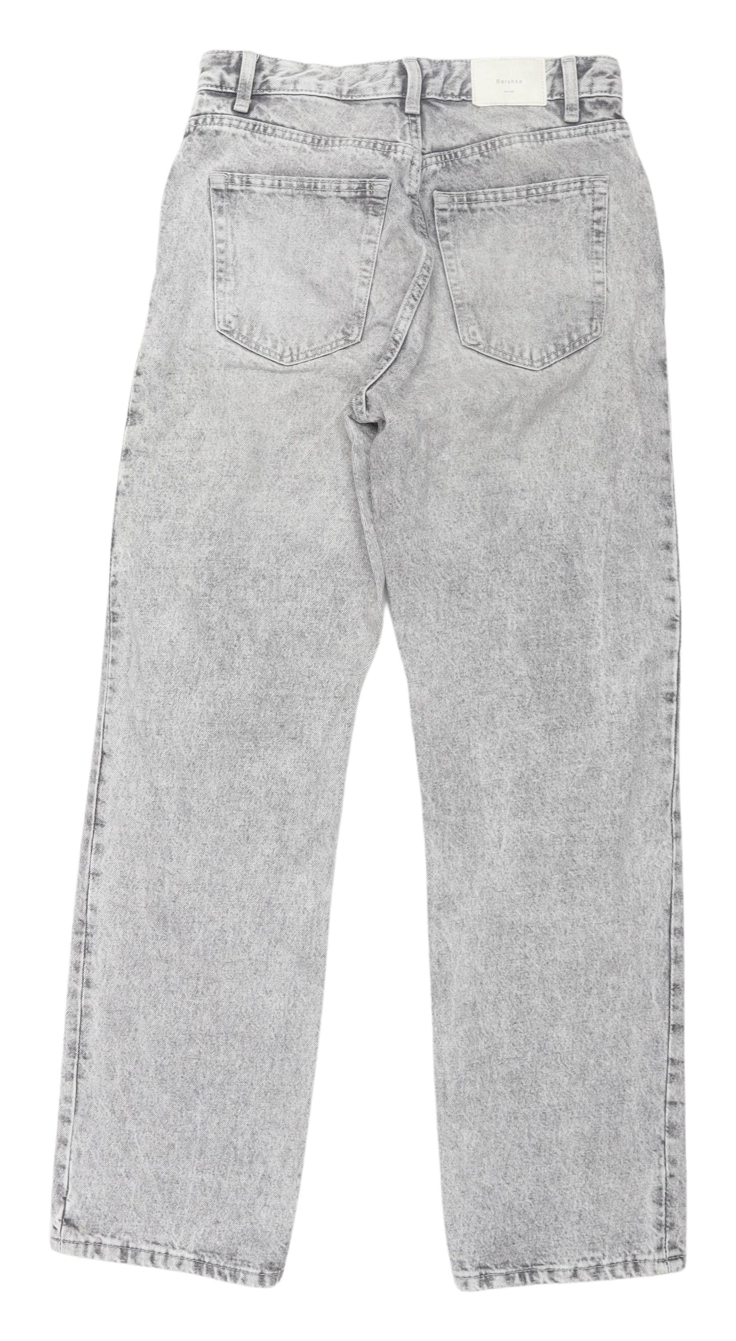 Bershka Women's Grey Straight Jeans Size 10