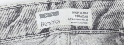 Bershka Women's Grey Straight Jeans Size 10