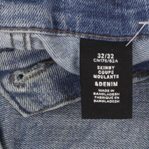 Men's &Denim Blue Skinny Jeans Size 32